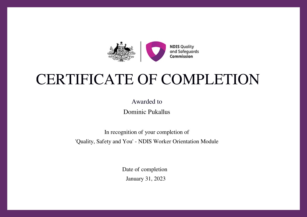 NDIS Worker Orientation Module
